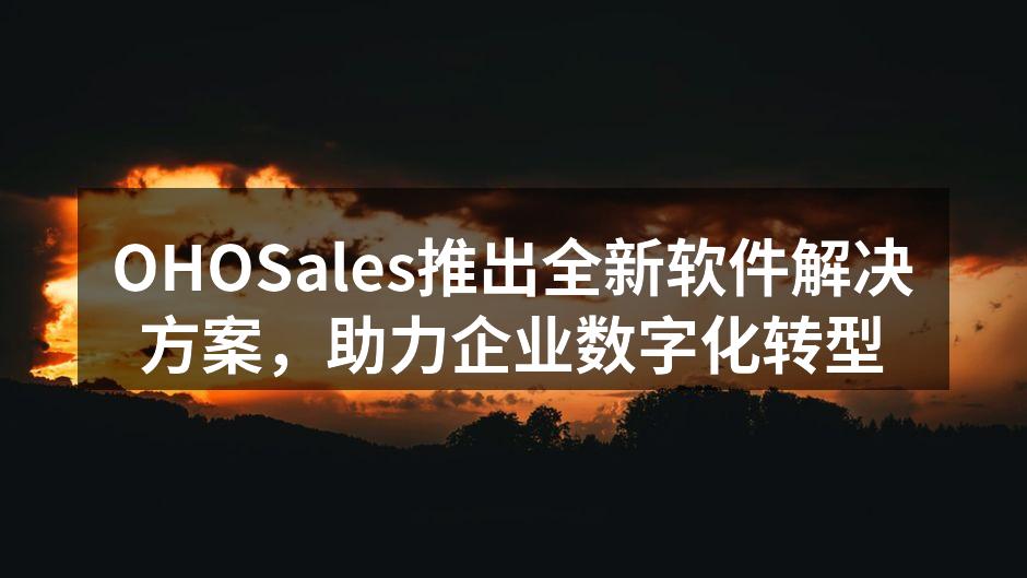 OHOSales新软件解决方案界面